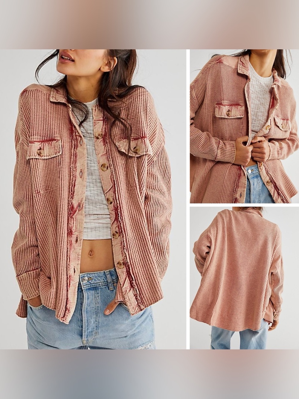 NWOT Free People FP One Scout Jacket - pink cream - XS